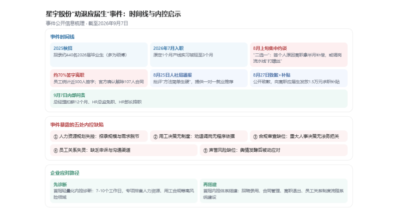 星宇股份“劝退应届生”事件反思：用工乱象背后，是企业内控的集体失守